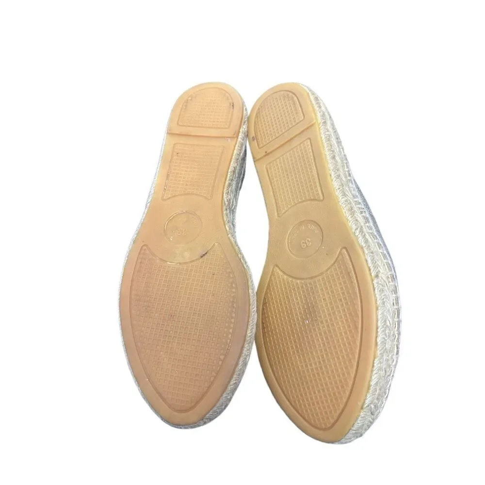 LK Bennett Talia Espadrilles Metallic Leather EU 39 US 8.5Gold